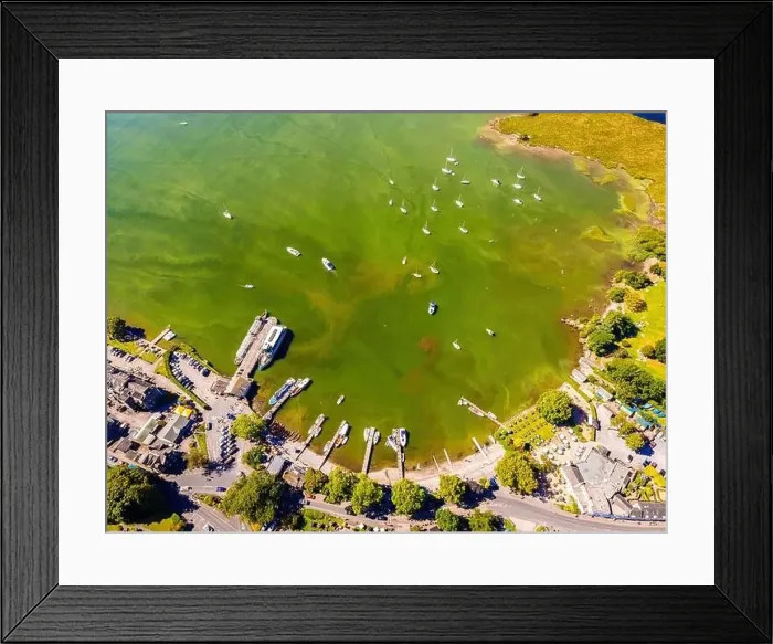 Framed Print : Aerial view of Waterhead and Ambleside in Lake District, a region and national park in Cumbria in northwest England, UK Framed Print : Aerial view of Waterhead and Ambleside in Lake District, a region and national park in Cumbria in northwest England, UK