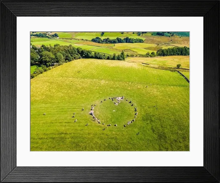 Framed Print : Aerial view of Castlerigg Stone Circle in Lake District, a region and national park in Cumbria in northwest England, UK Framed Print : Aerial view of Castlerigg Stone Circle in Lake District, a region and national park in Cumbria in northwest England, UK