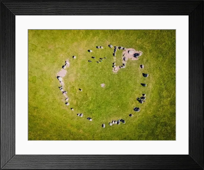Framed Print : Aerial view of Castlerigg Stone Circle in Lake District, a region and national park in Cumbria in northwest England, UK Framed Print : Aerial view of Castlerigg Stone Circle in Lake District, a region and national park in Cumbria in northwest England, UK