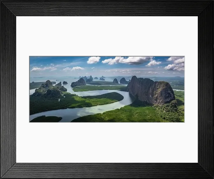 Framed Print : Aerial view of Phang Nga bay, Thailand Framed Print : Aerial view of Phang Nga bay, Thailand