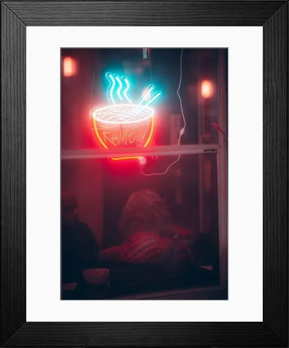 Framed Print : Ramen Noodles Neon Sign Framed Print : Ramen Noodles Neon Sign