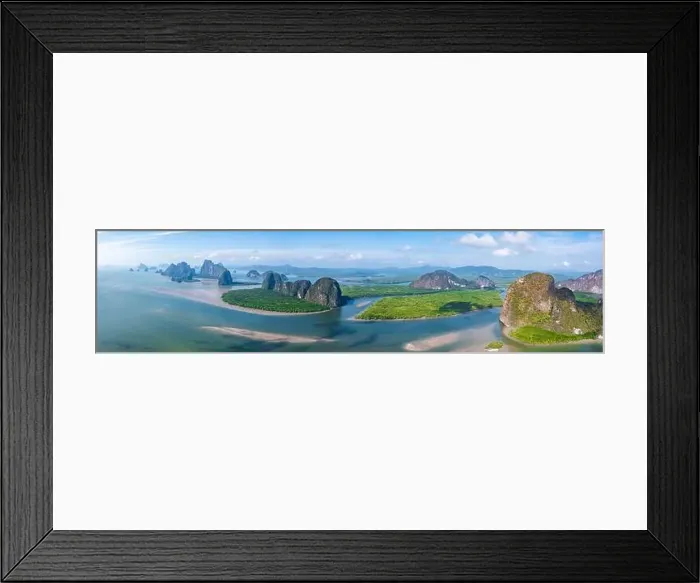 Framed Print : Aerial view of Phang Nga bay, Thailand Framed Print : Aerial view of Phang Nga bay, Thailand