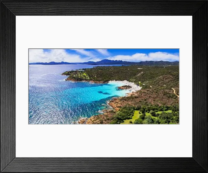 Framed Print : Italy summer holidyas. Sardegna island - stunning Emerald coast (Costa Smeralda) with beautiful beaches Framed Print : Italy summer holidyas. Sardegna island - stunning Emerald coast (Costa Smeralda) with beautiful beaches