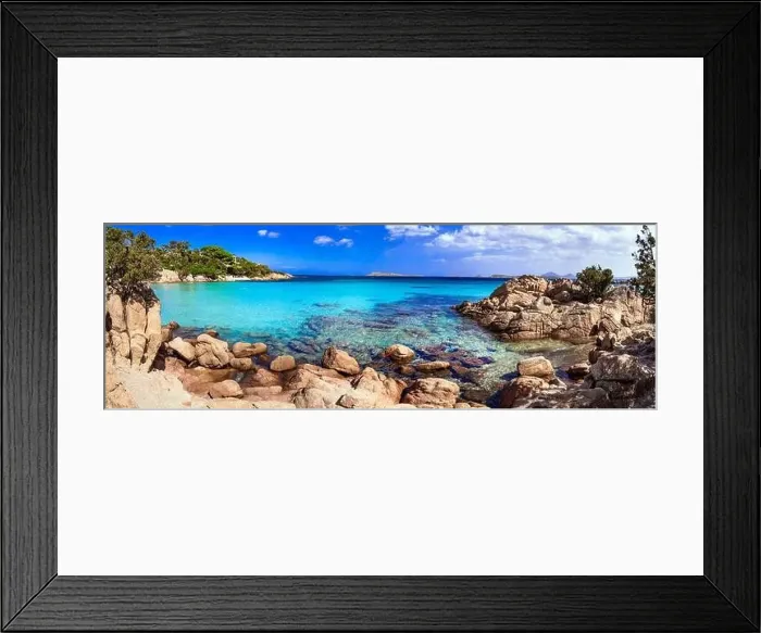 Framed Print : Italy summer holidyas. Sardegna island - stunning Emerald coast (Costa Smeralda) with beautiful beaches Framed Print : Italy summer holidyas. Sardegna island - stunning Emerald coast (Costa Smeralda) with beautiful beaches