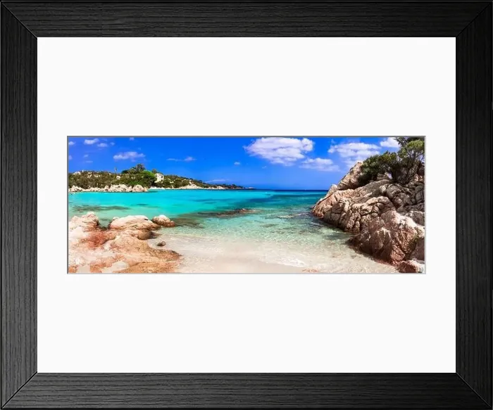 Framed Print : Italy summer holidyas. Sardegna island - stunning Emerald coast (Costa Smeralda) with beautiful beaches Framed Print : Italy summer holidyas. Sardegna island - stunning Emerald coast (Costa Smeralda) with beautiful beaches