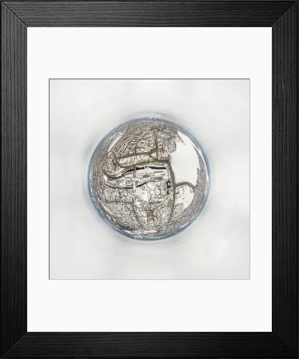 Framed Print : Winter embankment of the city Nizhny Tagil and metallurgical plant from above Framed Print : Winter embankment of the city Nizhny Tagil and metallurgical plant from above