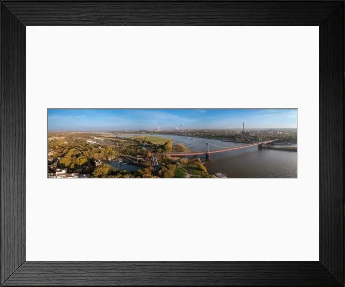 Framed Print : Duisburg Ruhr Area. Rhein River. Drone Aerial in autumn Framed Print : Duisburg Ruhr Area. Rhein River. Drone Aerial in autumn