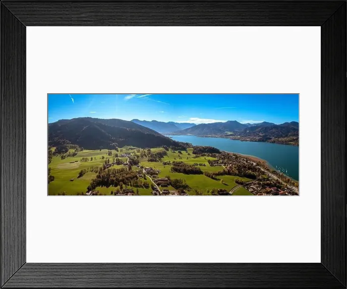 Framed Print : Tegernsee Aerial Fall autumn. Drone Panorama Bavarian Alps Framed Print : Tegernsee Aerial Fall autumn. Drone Panorama Bavarian Alps