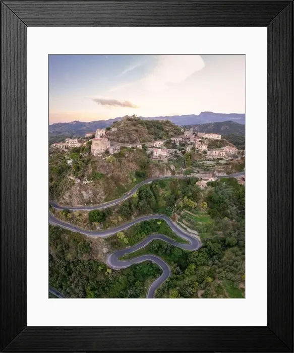 Framed Print : Savoca village in Sicily, Italy Framed Print : Savoca village in Sicily, Italy