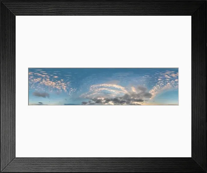 Framed Print : Blue sky panorama with Cirrus clouds Framed Print : Blue sky panorama with Cirrus clouds