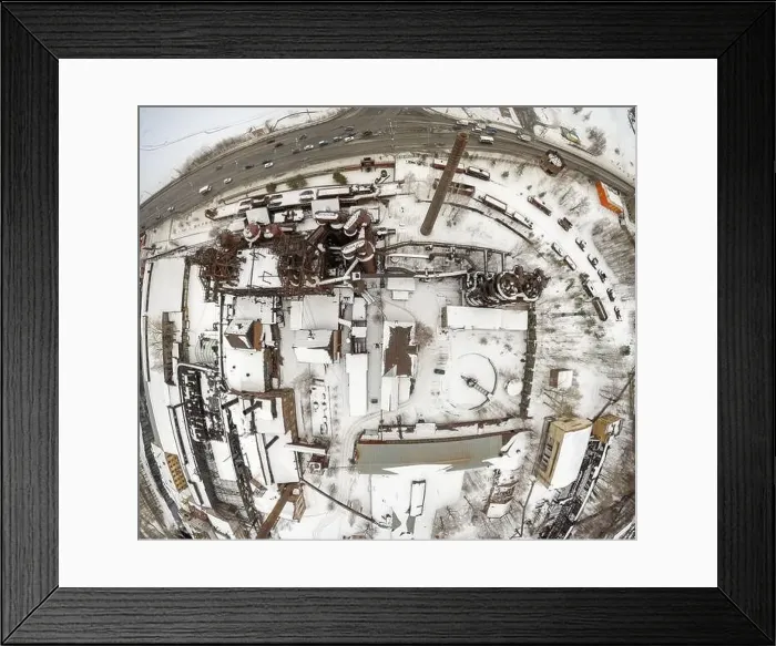 Framed Print : Demidov's old plant in Nizhny Tagil. Old abandoned Metallurgical Plant in winter day. Aerial view. Nizhny Tagil, Russia Framed Print : Demidov's old plant in Nizhny Tagil. Old abandoned Metallurgical Plant in winter day. Aerial view. Nizhny Tagil, Russia