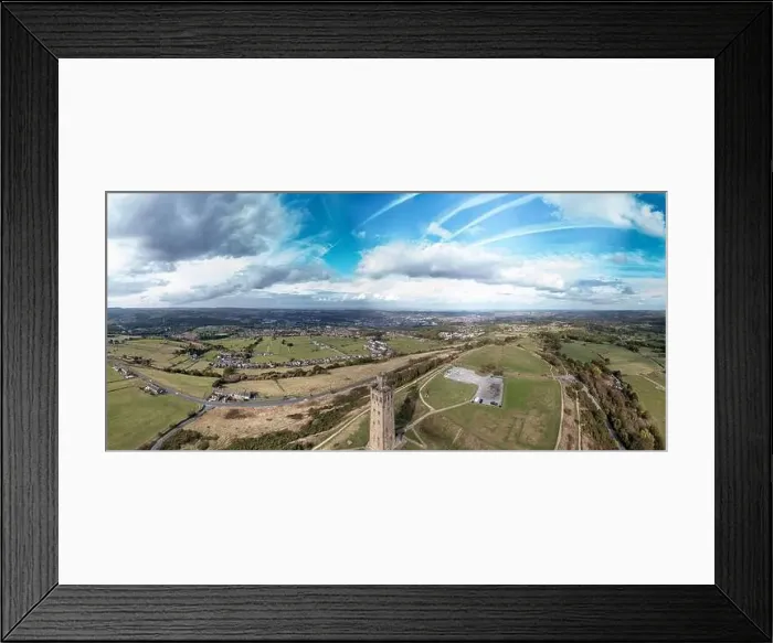 Framed Print : Large wide panoramic aerial drone photo of the famous Castle Hill Framed Print : Large wide panoramic aerial drone photo of the famous Castle Hill