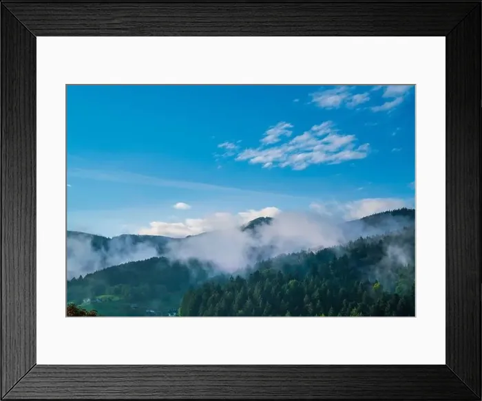 Framed Print : Germany, panorama schwarzwald forest nature landscape baden near freiburg im breisgau in misty foggy atmosphere after Framed Print : Germany, panorama schwarzwald forest nature landscape baden near freiburg im breisgau in misty foggy atmosphere after
