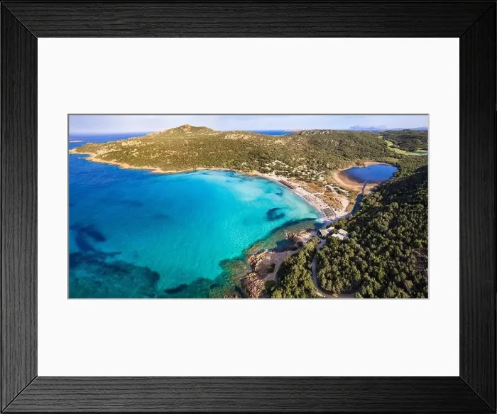 Framed Print : Sardegna (Sardinia) island aerial drone view of best beaches Framed Print : Sardegna (Sardinia) island aerial drone view of best beaches