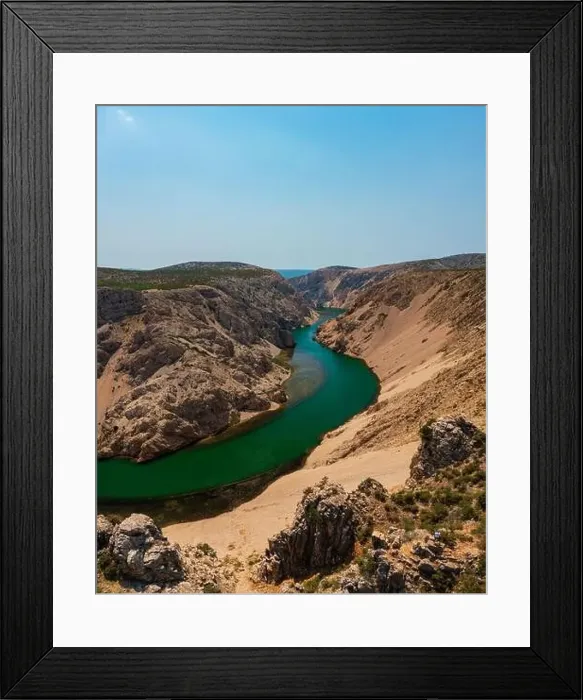 Framed Print : Aerial view about the famous Zrmanja river and canyon in southern Lika and northern Dalmatia Framed Print : Aerial view about the famous Zrmanja river and canyon in southern Lika and northern Dalmatia