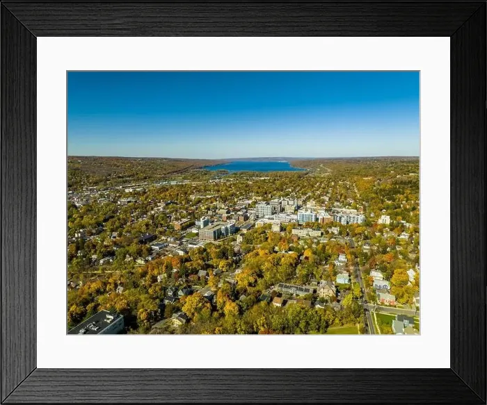 Framed Print : 10-22-2022, Late afternoon aerial autumn image of the area surrounding the City of Ithaca, NY, USA Framed Print : 10-22-2022, Late afternoon aerial autumn image of the area surrounding the City of Ithaca, NY, USA