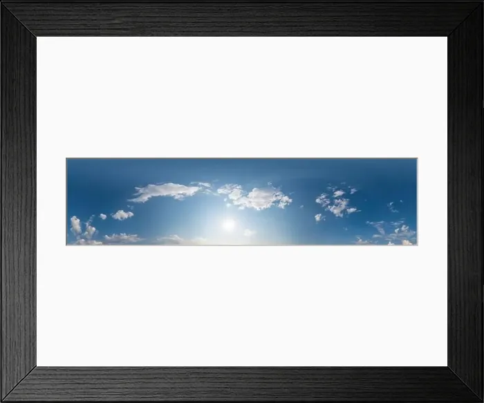 Framed Print : Blue sky panorama with Cirrus clouds Framed Print : Blue sky panorama with Cirrus clouds