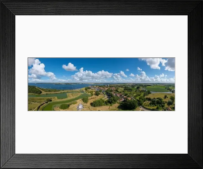 Framed Print : Aerial view, City view with the historic town hall and the Great Church Framed Print : Aerial view, City view with the historic town hall and the Great Church