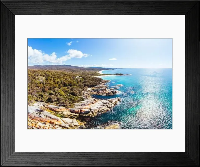 Framed Print : Binalong Bay Beach in Tasmania Australia Framed Print : Binalong Bay Beach in Tasmania Australia