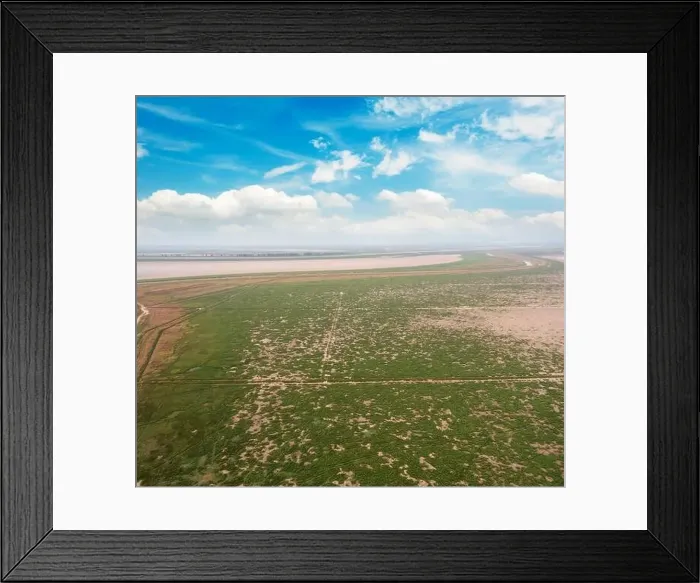 Framed Print : Splendid aerial photography of green wavy field Framed Print : Splendid aerial photography of green wavy field