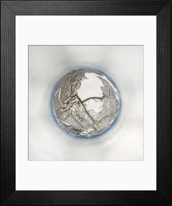 Framed Print : Winter view of the embankment of the city Nizhny Tagil and metallurgical plant from above Framed Print : Winter view of the embankment of the city Nizhny Tagil and metallurgical plant from above