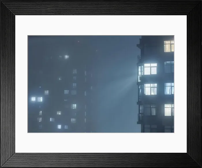 Framed Print : Heavy fog in the city Kiev, Ukraine Framed Print : Heavy fog in the city Kiev, Ukraine