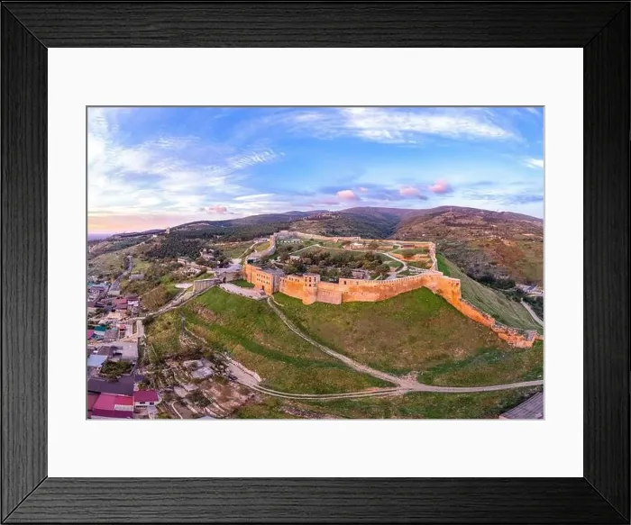 Framed Print : Aerial panoramic view of the ancient citadel Naryn-Kala Framed Print : Aerial panoramic view of the ancient citadel Naryn-Kala