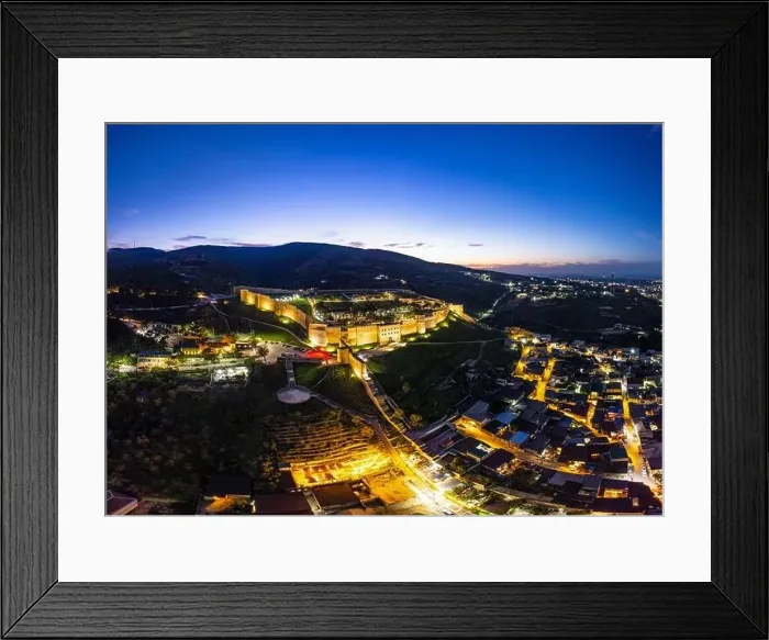 Framed Print : Aerial panoramic view of the ancient citadel of Naryn-Kala and fortress wall Framed Print : Aerial panoramic view of the ancient citadel of Naryn-Kala and fortress wall