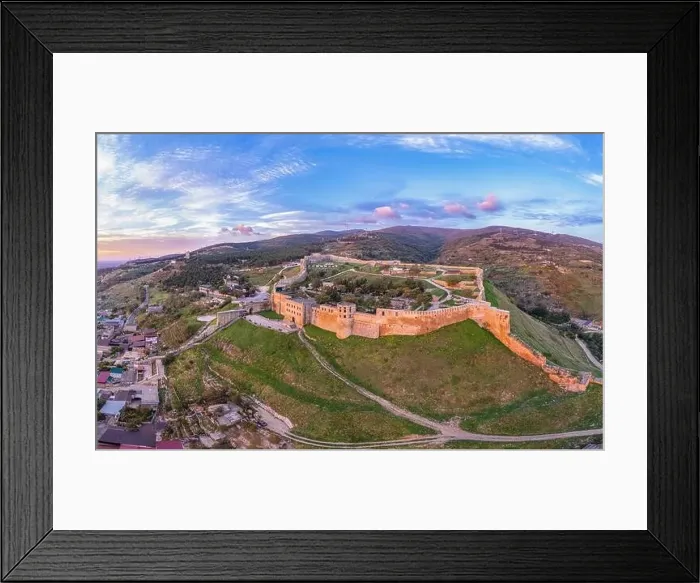 Framed Print : Aerial panoramic view of the ancient citadel Naryn-Kala Framed Print : Aerial panoramic view of the ancient citadel Naryn-Kala