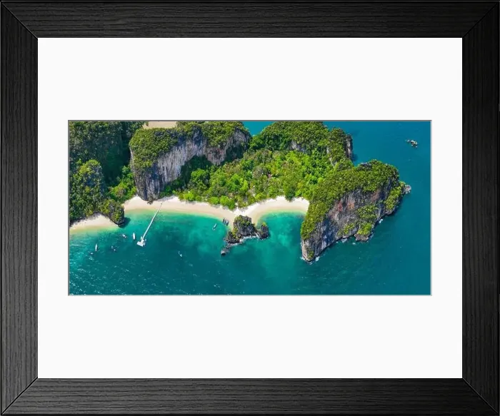 Framed Print : Aerial view of Koh Hong island in Krabi province, Thailand Framed Print : Aerial view of Koh Hong island in Krabi province, Thailand