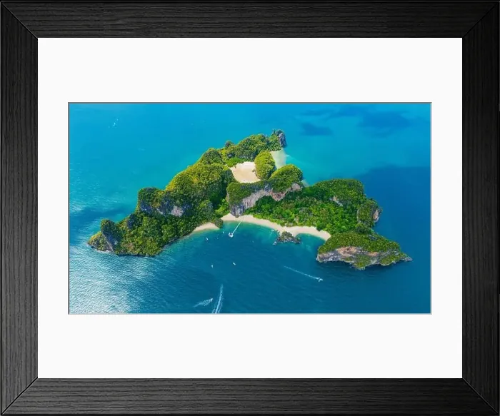 Framed Print : Aerial view of Koh Hong island in Krabi province, Thailand Framed Print : Aerial view of Koh Hong island in Krabi province, Thailand