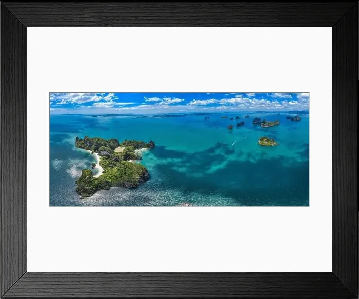 Framed Print : Aerial view of Koh Hong island in Krabi province, Thailand Framed Print : Aerial view of Koh Hong island in Krabi province, Thailand