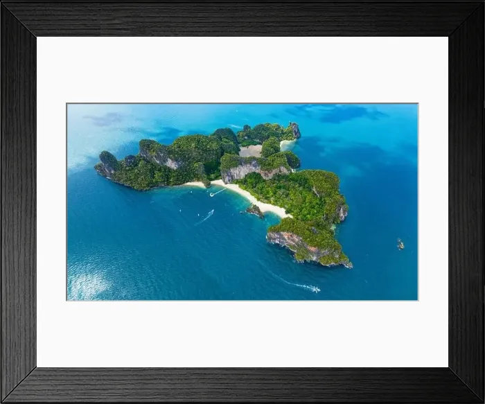 Framed Print : Aerial view of Koh Hong island in Krabi province, Thailand Framed Print : Aerial view of Koh Hong island in Krabi province, Thailand