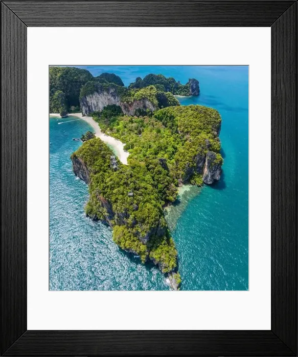 Framed Print : Aerial view of Koh Hong island in Krabi province, Thailand Framed Print : Aerial view of Koh Hong island in Krabi province, Thailand