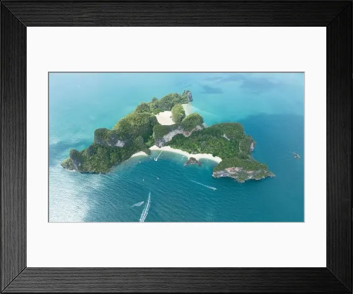 Framed Print : Aerial view of Koh Hong island in Krabi province, Thailand Framed Print : Aerial view of Koh Hong island in Krabi province, Thailand