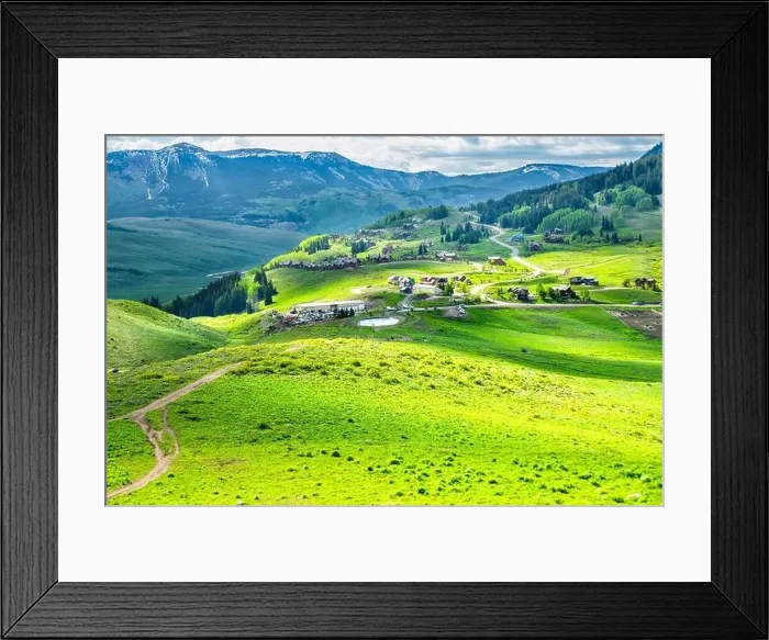 Framed Print : Mount Crested Butte ski resort town Framed Print : Mount Crested Butte ski resort town