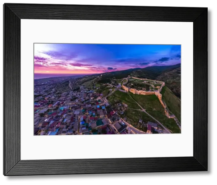 Framed Print : Aerial panoramic view of the ancient citadel of Naryn-Kala Framed Print : Aerial panoramic view of the ancient citadel of Naryn-Kala