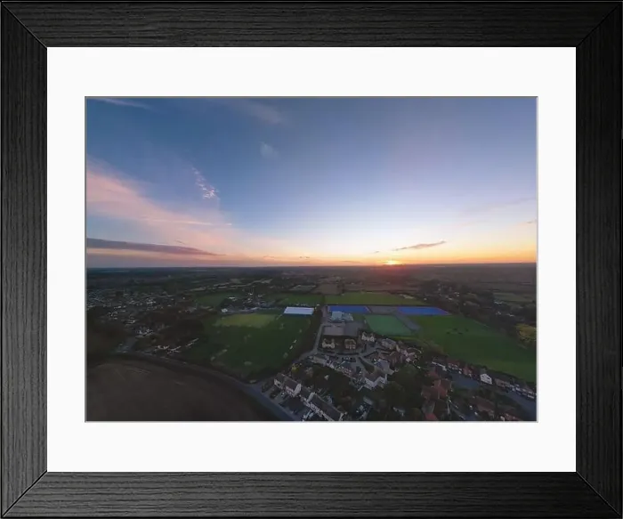 Framed Print : An aerial view at sunset over Rushmere near Ipswich, Suffolk, UK Framed Print : An aerial view at sunset over Rushmere near Ipswich, Suffolk, UK