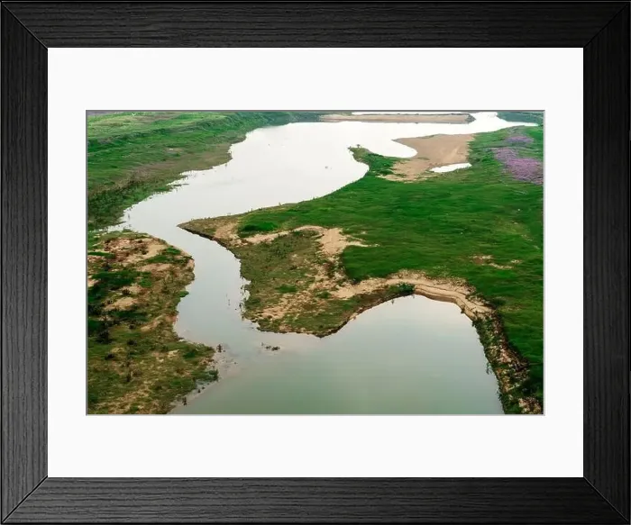 Framed Print : Aerial view, forests and lakes Framed Print : Aerial view, forests and lakes