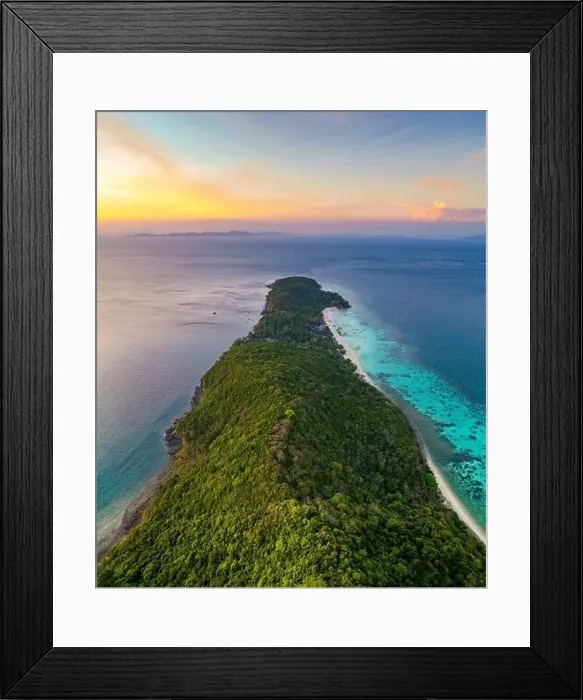 Framed Print : Aerial view of Laem Tong Beach or Laemtong bay in koh Phi Phi, Krabi, Thailand Framed Print : Aerial view of Laem Tong Beach or Laemtong bay in koh Phi Phi, Krabi, Thailand