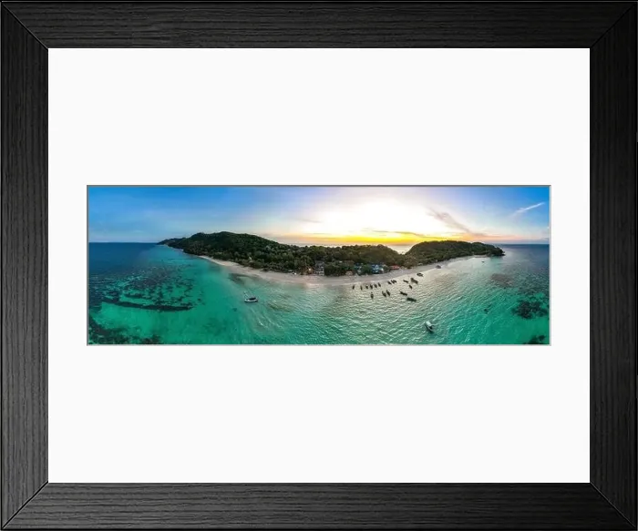 Framed Print : Aerial view of Laem Tong Beach or Laemtong bay in koh Phi Phi, Krabi, Thailand Framed Print : Aerial view of Laem Tong Beach or Laemtong bay in koh Phi Phi, Krabi, Thailand