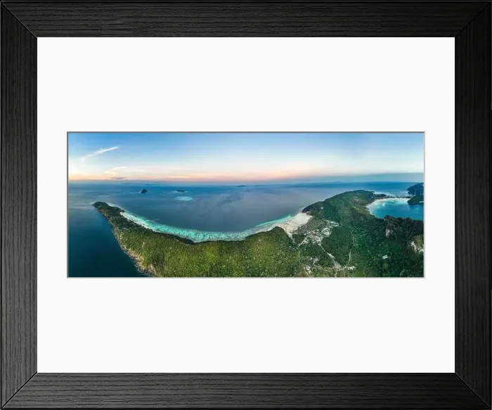 Framed Print : Aerial view of Laem Tong Beach or Laemtong bay in koh Phi Phi, Krabi, Thailand Framed Print : Aerial view of Laem Tong Beach or Laemtong bay in koh Phi Phi, Krabi, Thailand