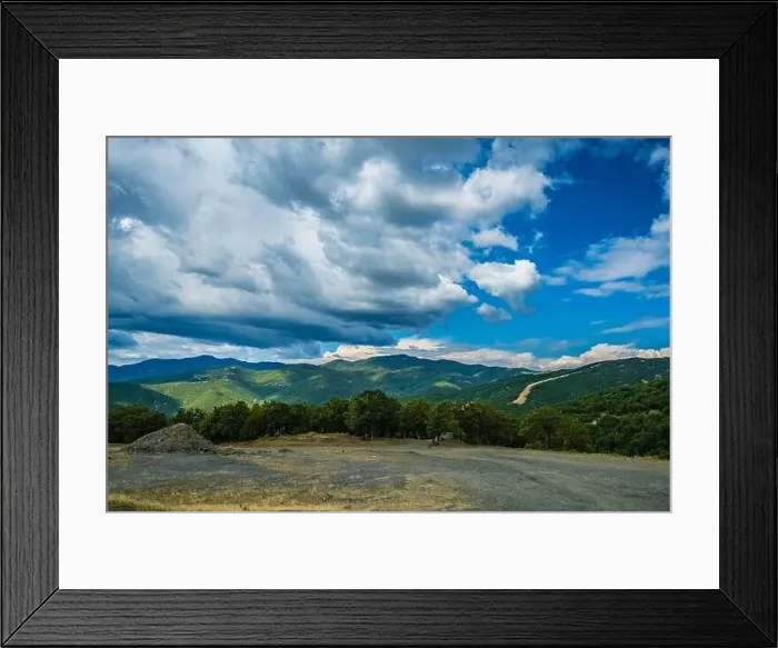 Framed Print : Greece mountains summer landscape in the daytime Framed Print : Greece mountains summer landscape in the daytime