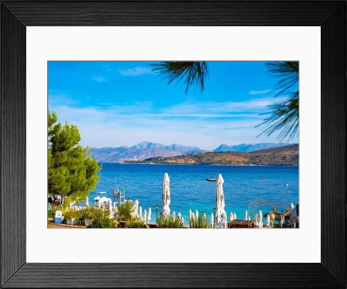 Framed Print : Sea coast in Ksamil in Albania Framed Print : Sea coast in Ksamil in Albania