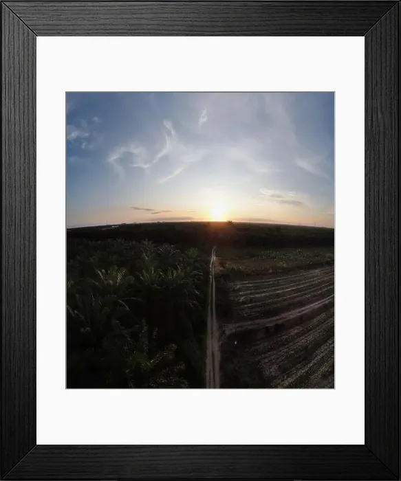 Framed Print : aerial scene of looking down the countryside town landscape Framed Print : aerial scene of looking down the countryside town landscape