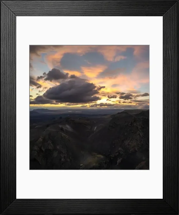 Framed Print : From above picturesque view of rough rock formations illuminated with bright sunrise light in morning in Grand Canyon Framed Print : From above picturesque view of rough rock formations illuminated with bright sunrise light in morning in Grand Canyon