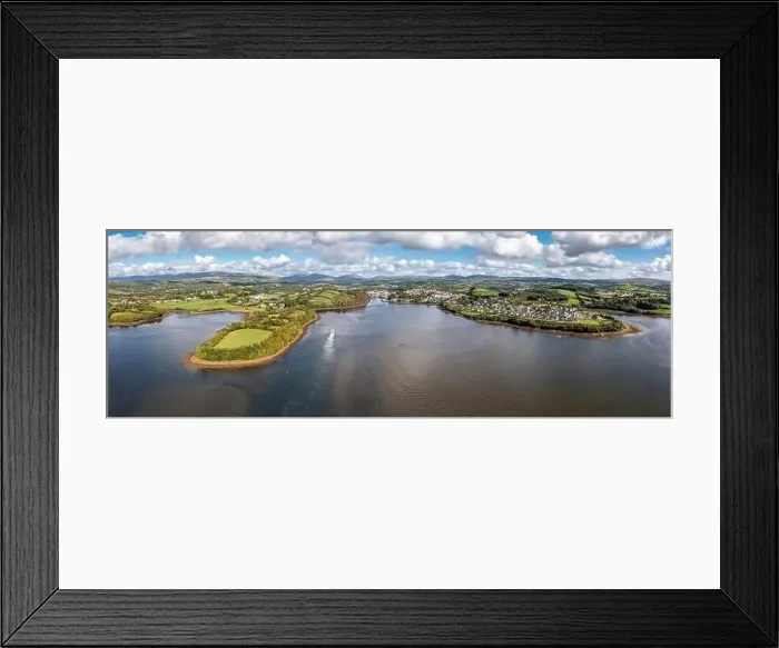 Framed Print : DONEGAL TOWN, COUNTY DONEGAL, IRELAND - SEPTEMBER 22 2022 : The waterbus arriving to the town Framed Print : DONEGAL TOWN, COUNTY DONEGAL, IRELAND - SEPTEMBER 22 2022 : The waterbus arriving to the town