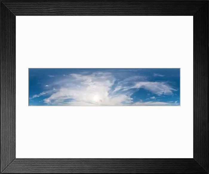 Framed Print : Blue sky panorama with Cirrus clouds Framed Print : Blue sky panorama with Cirrus clouds