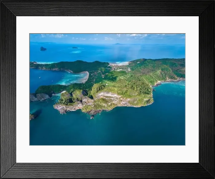 Framed Print : Aerial view of Nui beach in koh Phi Phi Don island, in Krabi, Thailand Framed Print : Aerial view of Nui beach in koh Phi Phi Don island, in Krabi, Thailand