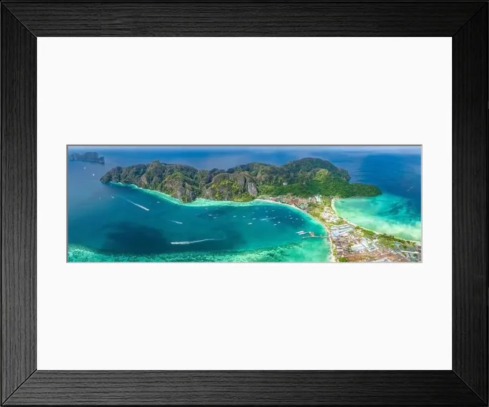 Framed Print : Aerial view of Ton Sai Beach in Koh Phi Phi, Krabi Thailand Framed Print : Aerial view of Ton Sai Beach in Koh Phi Phi, Krabi Thailand